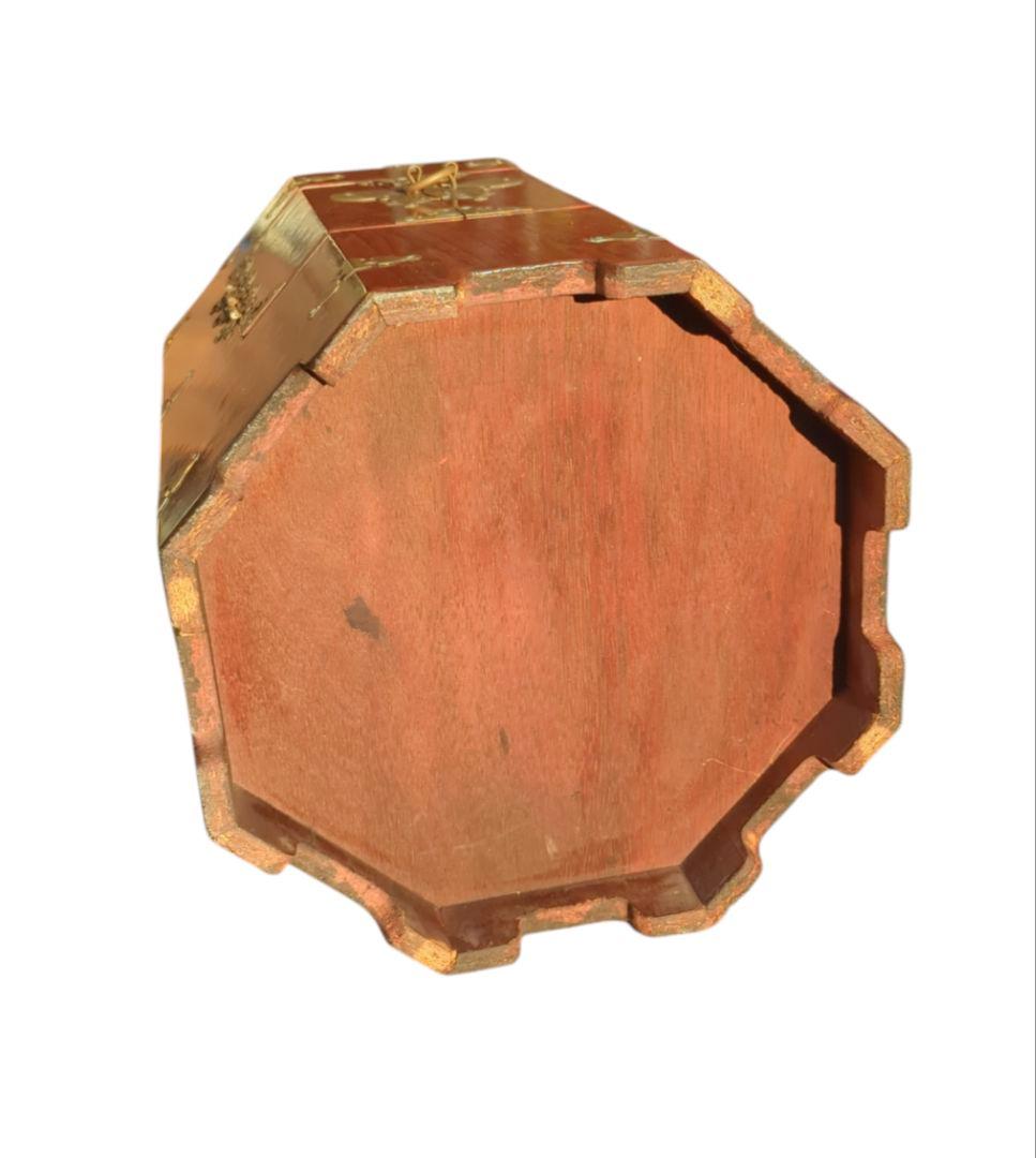 李朝 李朝家具 八角箱 時代物 金具 収納箱 韓国美術 木 木工 木製 帽子入