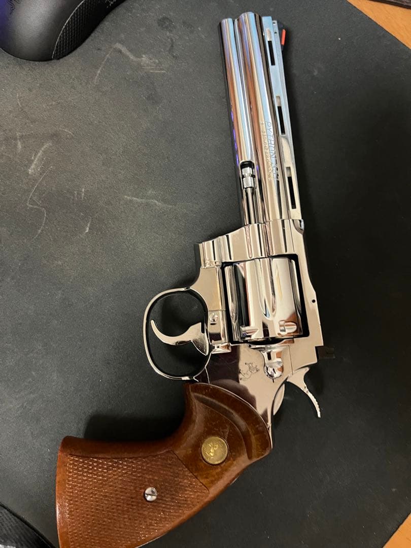 タナカ　ガスリボルバー メッキ　6インチ　箱、付属品なし