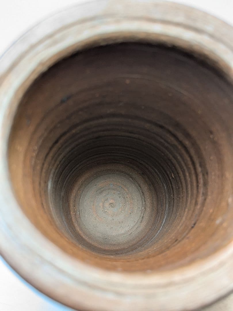 岡山県重要無形文化財 伊勢崎満 備前焼 花生 共箱合布 花入 花瓶 花器 置物