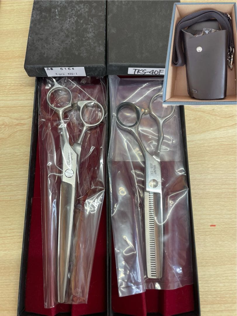 【未使用】トリミングハサミ2本(K-pro:KGS-I、TKS-40F)➕ケース