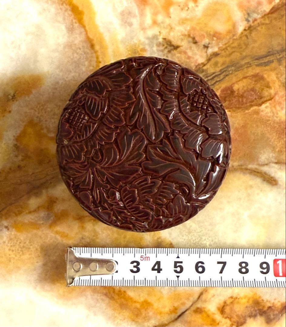 お年玉セール⭐︎美しい牡丹　村上堆朱　漆器 棗茶道具伝統工芸