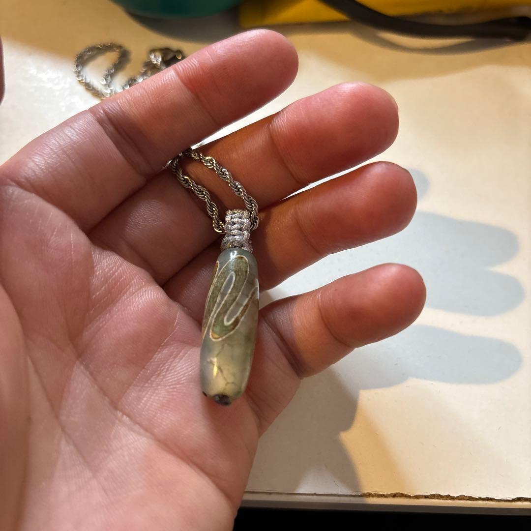 白蛇龍紋天珠たん！珍しい！