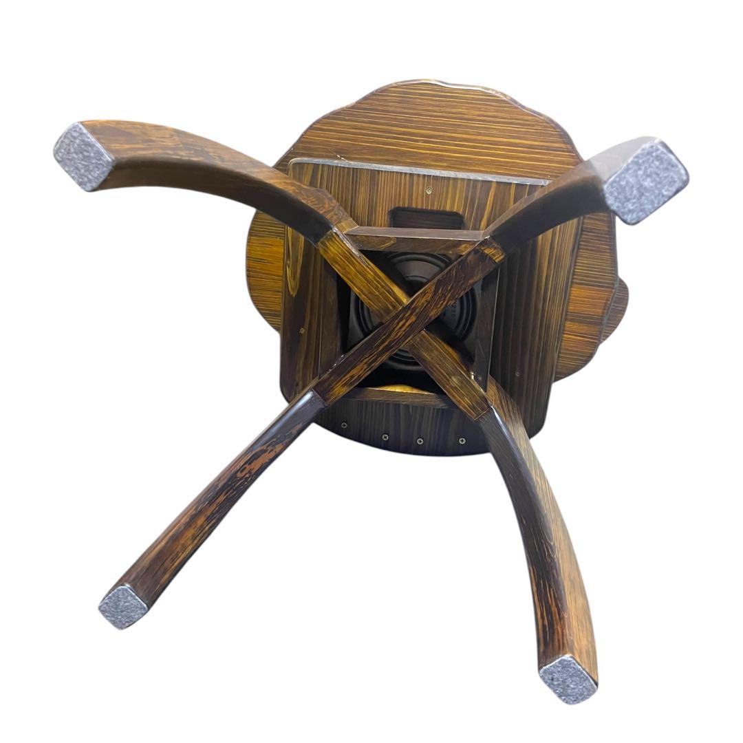 Creema りんりんばち　背付き　高級　手作り　回転　椅子　チェア　木製