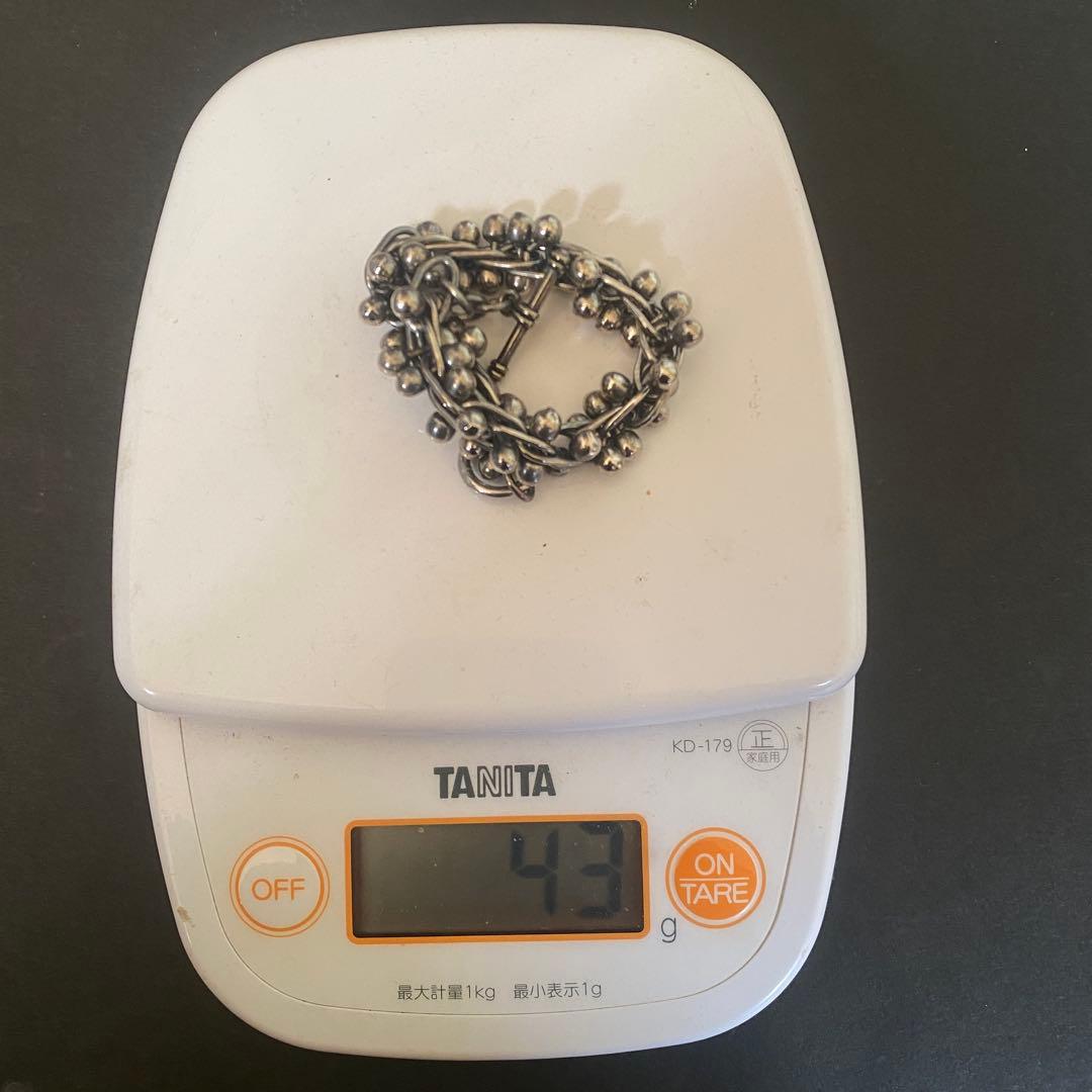 Vintage メキシコ シルバー パール DNA ブレスレット