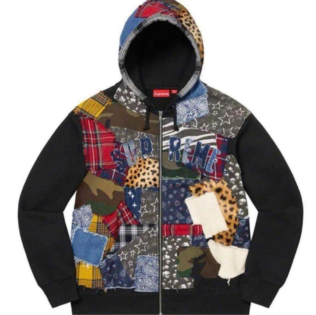 NewJeansハニ着用　Supreme Patchwork hooded M