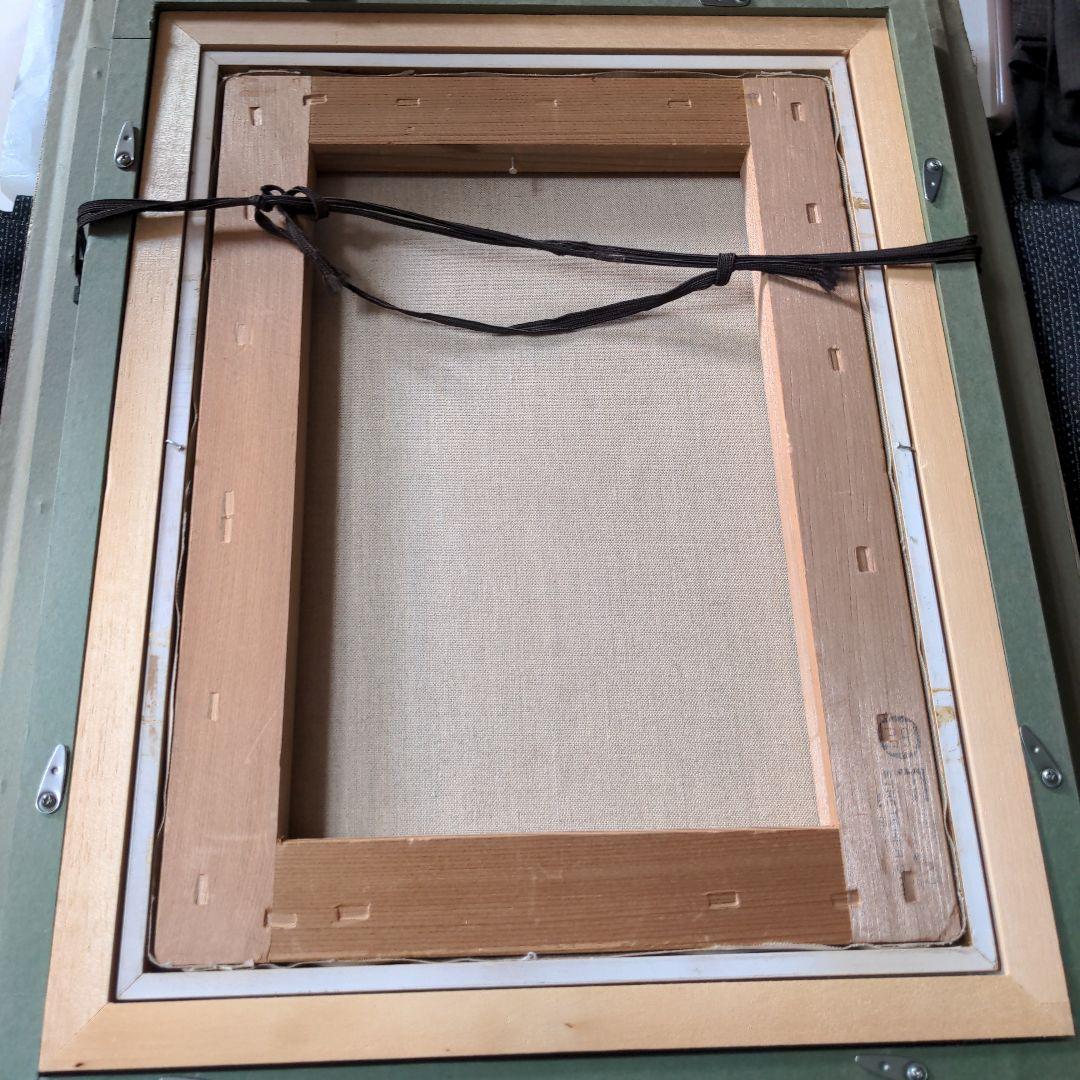 【最終価格】 洋画家　進　徹先生　４号油絵　　ストールの少女