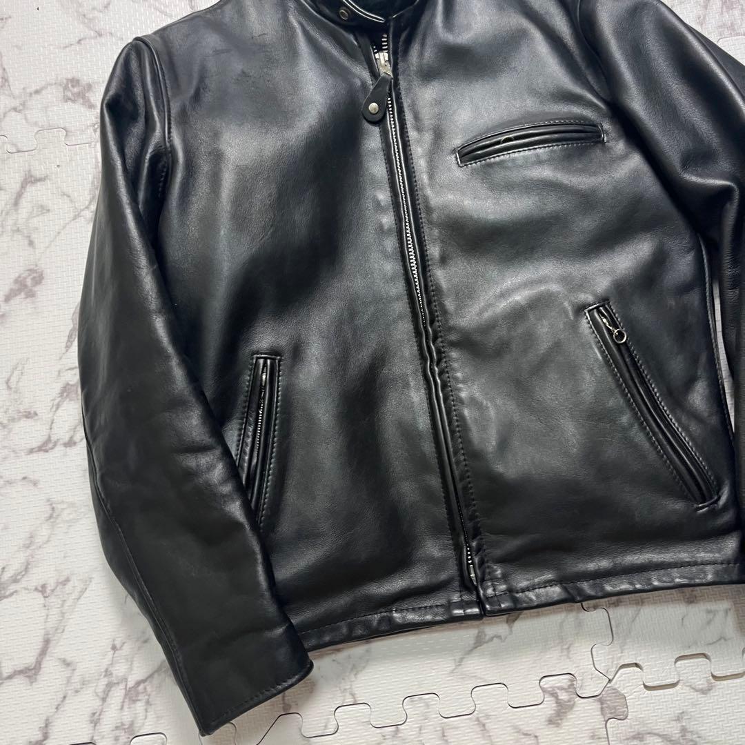 ワ*ズ様 近年/革の張り◎✨【米国製】schott シングルライダース 38si