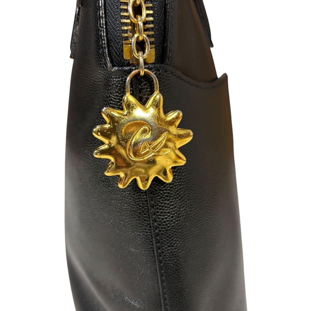 美品　希少　クリスチャンラクロワ　❤︎ハート&➕クロス　シボ革　ショルダーバッグ