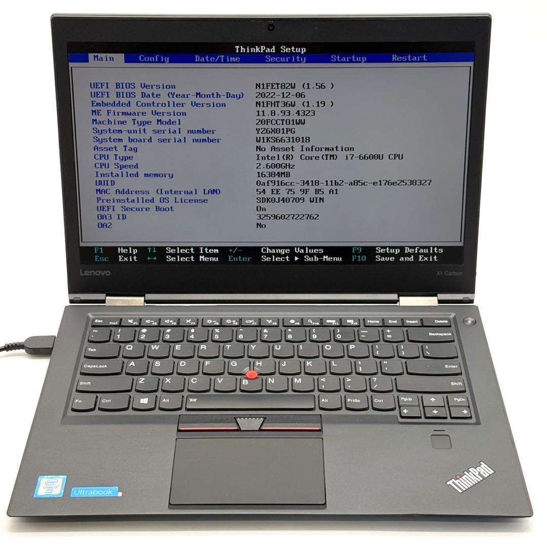 ノートパソコン ThinkPad CORE i7 メモリ16GB ストレージ無し