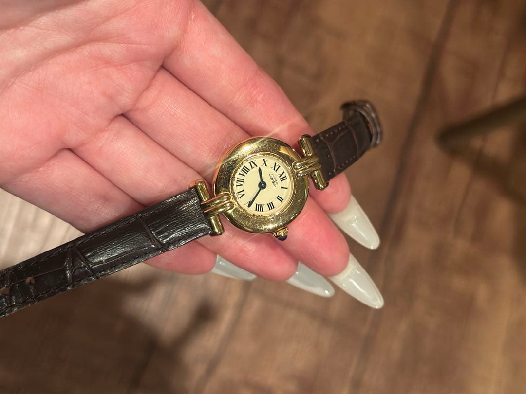 Cartier マストコリゼ ヴェルメイユ ヴィンテージ 腕時計 アイボリー