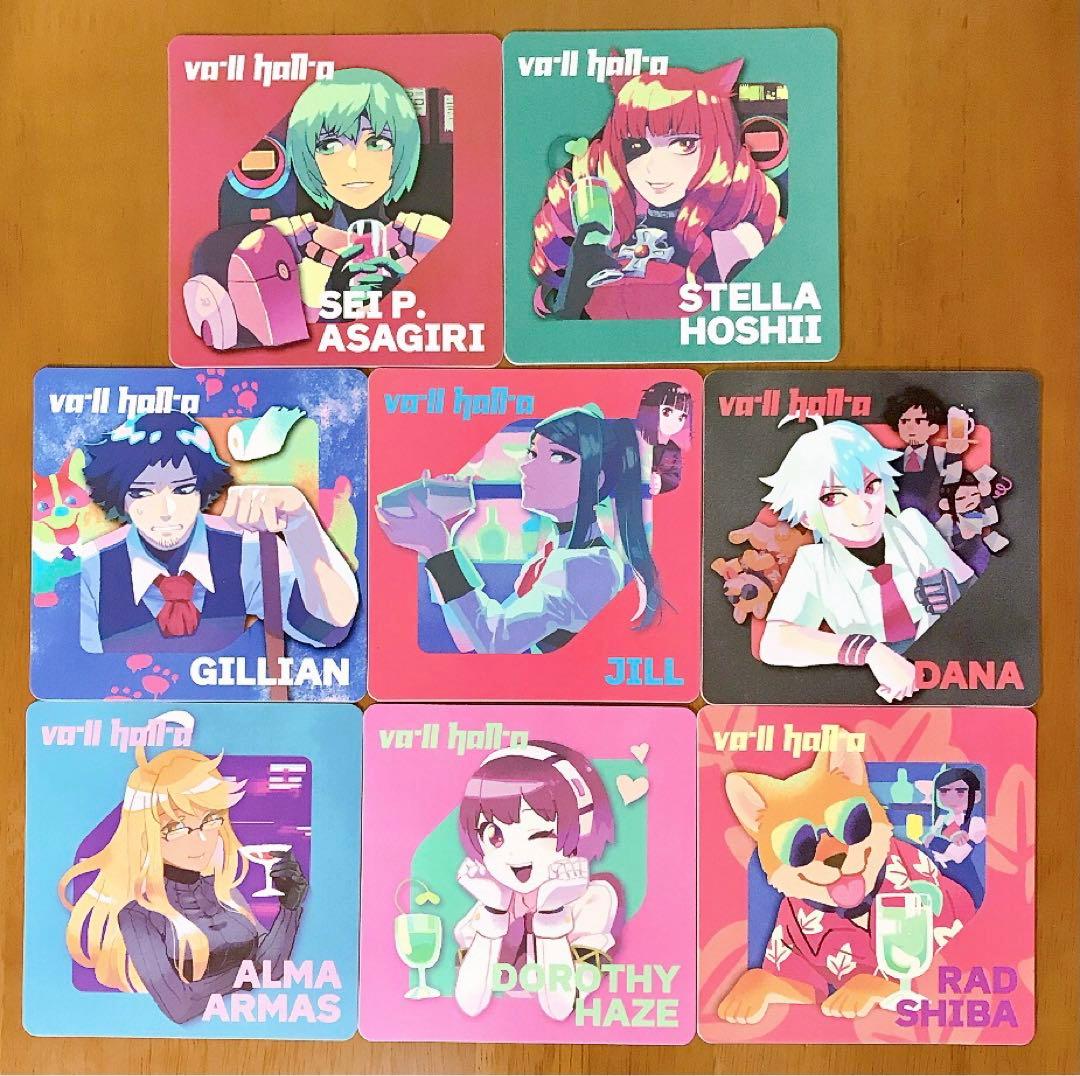 ゲーマー焼き GiGO渋谷 VA-11 Hall-A コースター 8枚セット