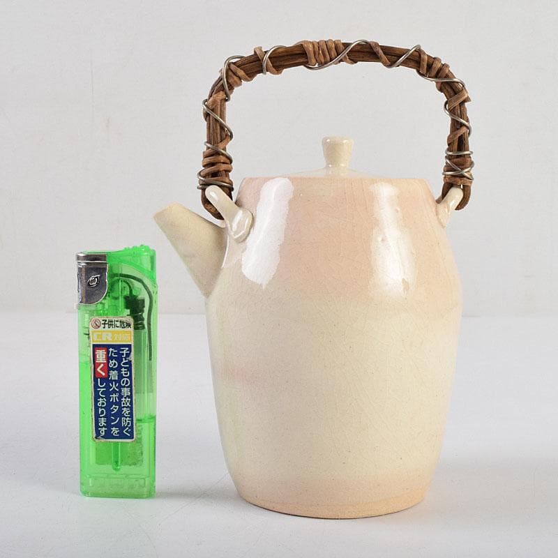 煎茶道具　京焼　河合瑞豊作　聴松茶注　土瓶　共箱　V　R9224