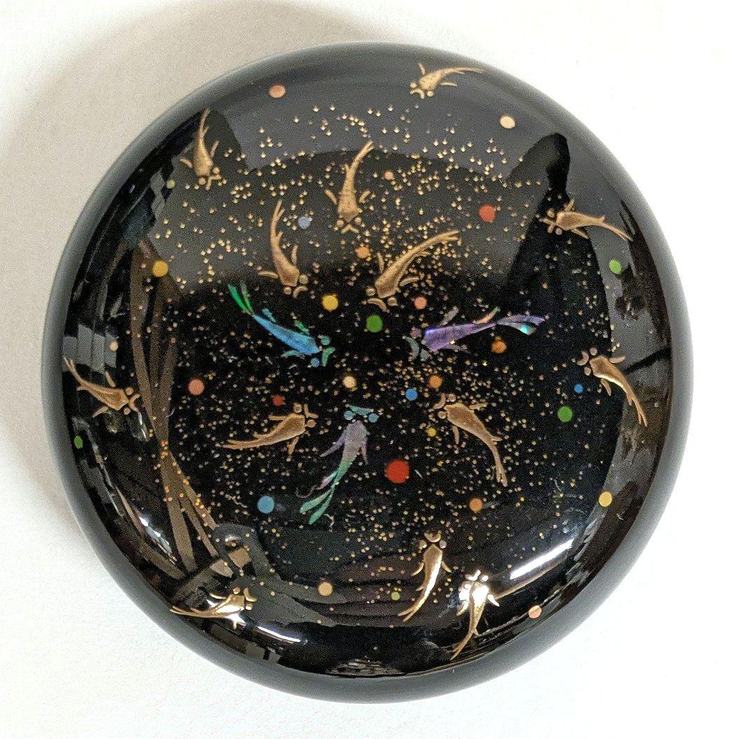 【フォロー割・新品】 香合　游　ゆう　下出祐太郎作　2.5寸　下出蒔絵司所