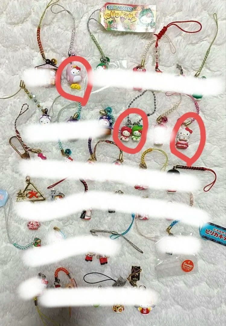キティ　ハローキティ　値付け　ご当地限定　ストラップ　まとめ売り　サンリオ　レア