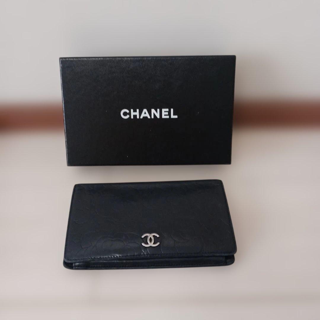 CHANEL　マトラッセ　カメリア 長財布