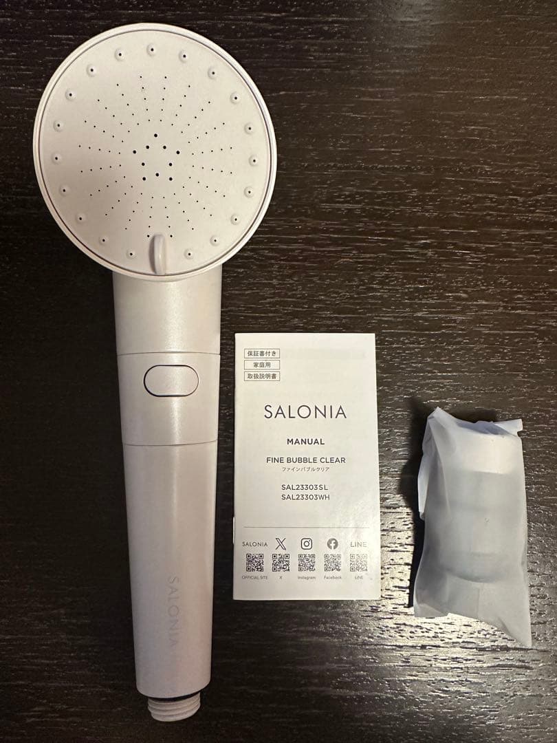 SALONIA シャワーヘッド　ファインバブルクリア