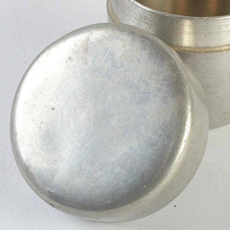 茶道具　本錫製　棗　時代箱　V　9414