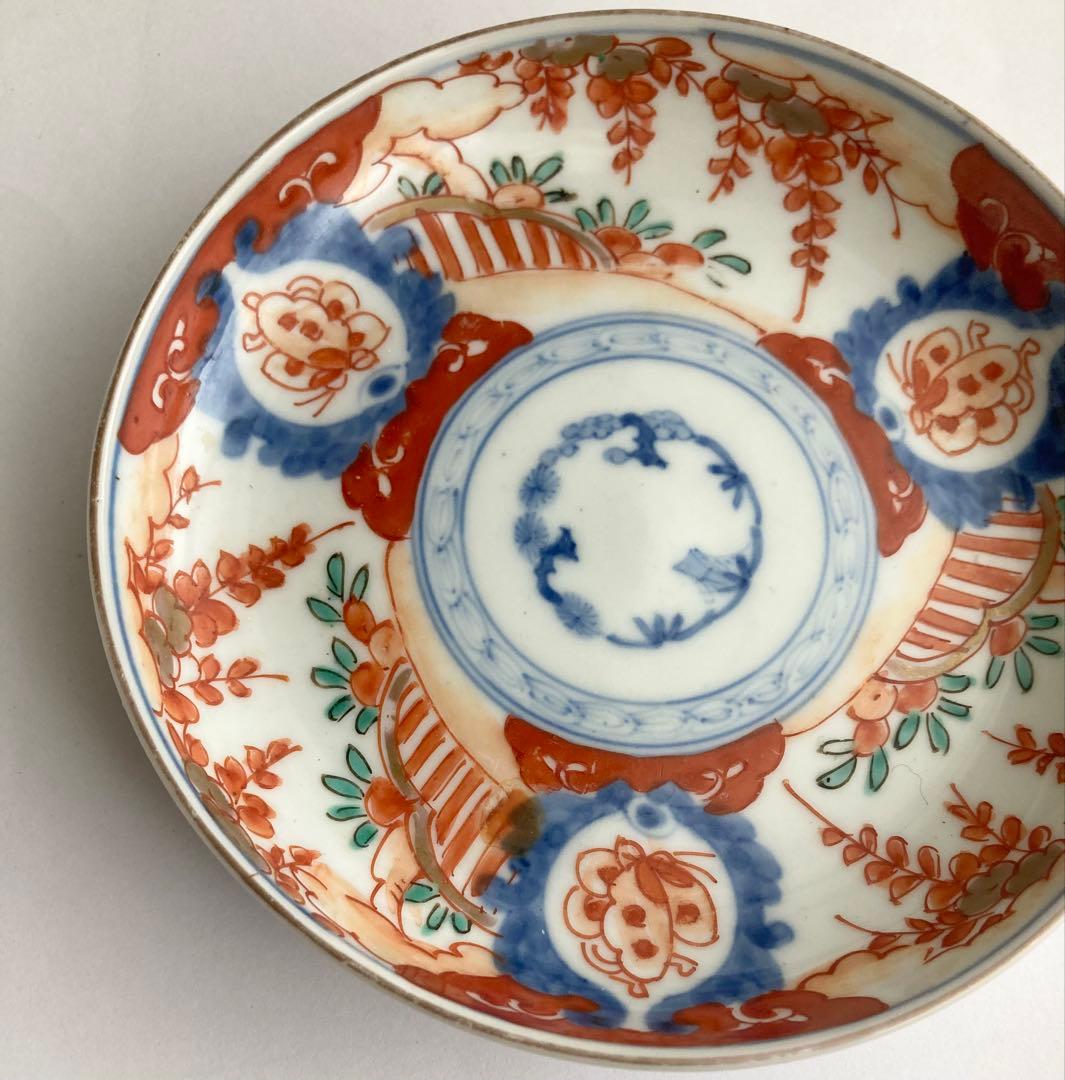 赤絵蝶赤絵皿　器　九谷焼や犬山焼、香蘭社や柿右衛門、大聖寺伊万里、古伊万里好きに