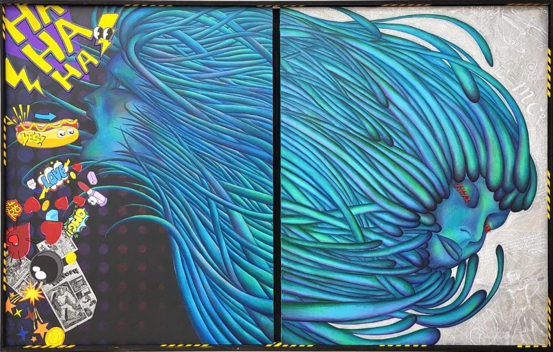 奇天烈Ⅰ / モダン画 キャンバス 117×91㎝ F50 原画のみ 現代アート