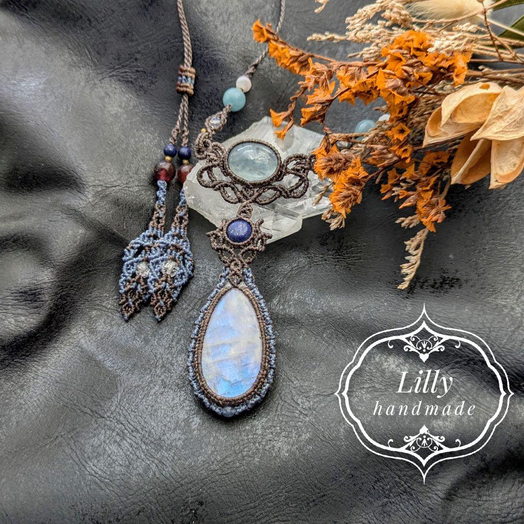 1266 マクラメハンドメイドネックレス