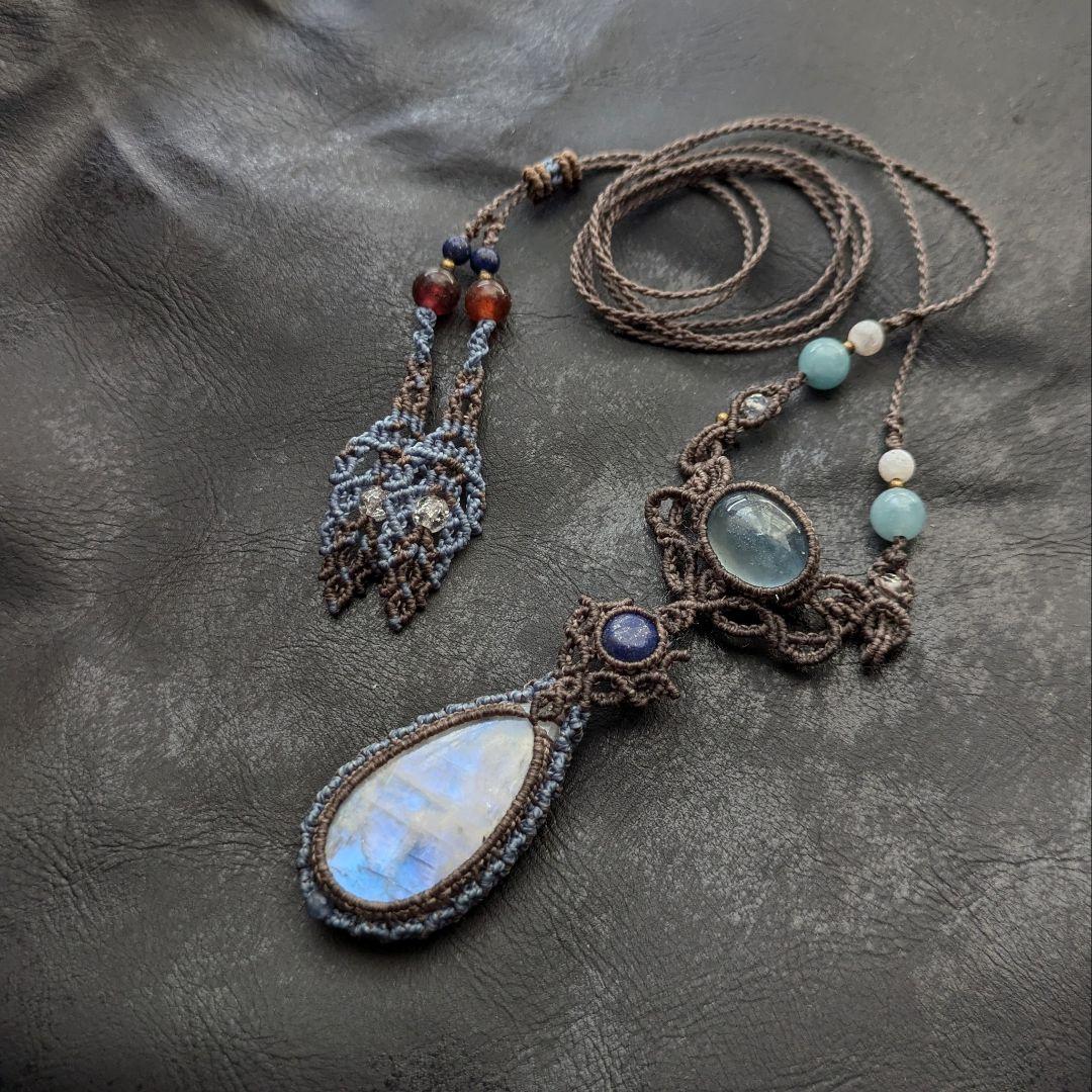 1266 マクラメハンドメイドネックレス