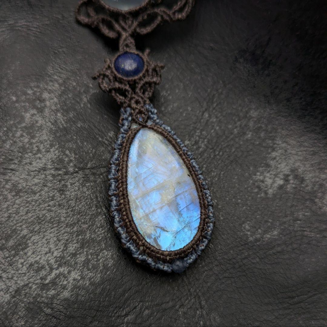 1266 マクラメハンドメイドネックレス