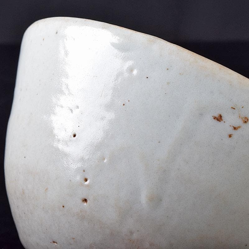 朝鮮美術　李朝　高麗白磁　茶碗　時代箱付　D　R8763