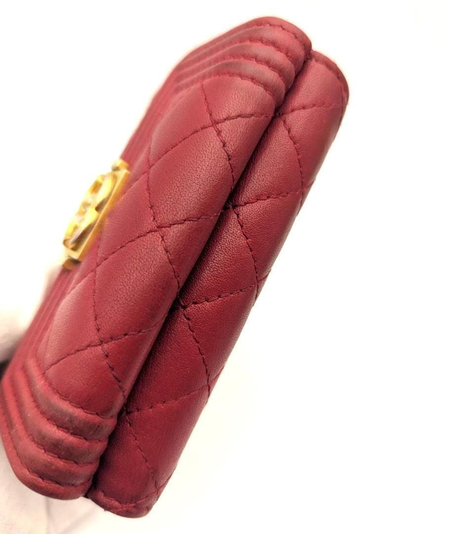 ❤️シャネル 財布　ボーイシャネル マトラッセ ゴールド金具　ラムスキン　正規品