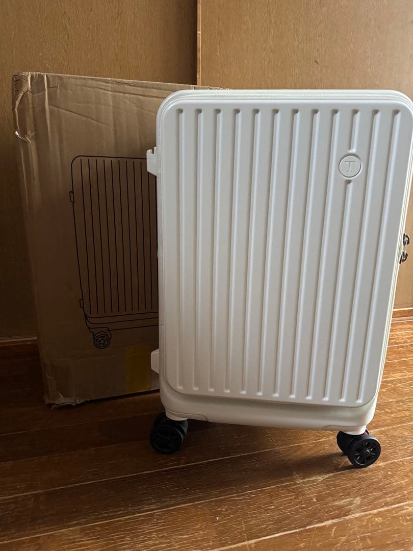 スーツケース 前開き拡張型ドリンクホルダー　キャスターストッパー付きSサイズ