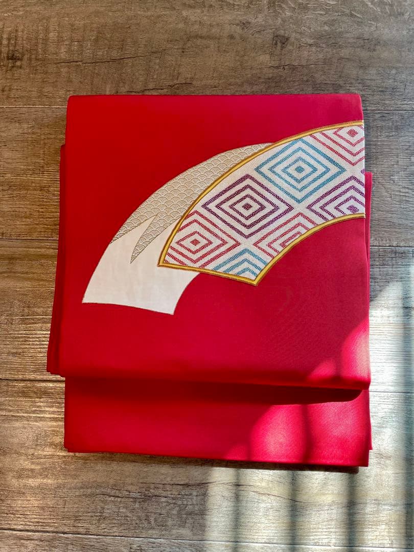 高島屋 花柄 小紋 着物（はぎれ付）と帯・帯揚げ・帯締セット