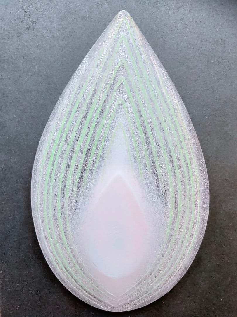 蓮の葉　パート・ド・ヴェール　額