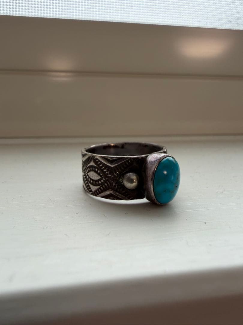 最終値下げ!! ナバホ族 インディアンジュエリー 20号 ターコイズ