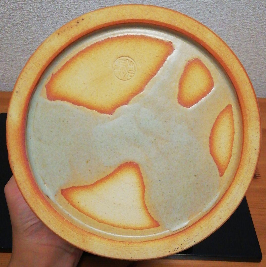 中村秋峰作　灰釉　菊絵　水指　共箱　共布　茶道具