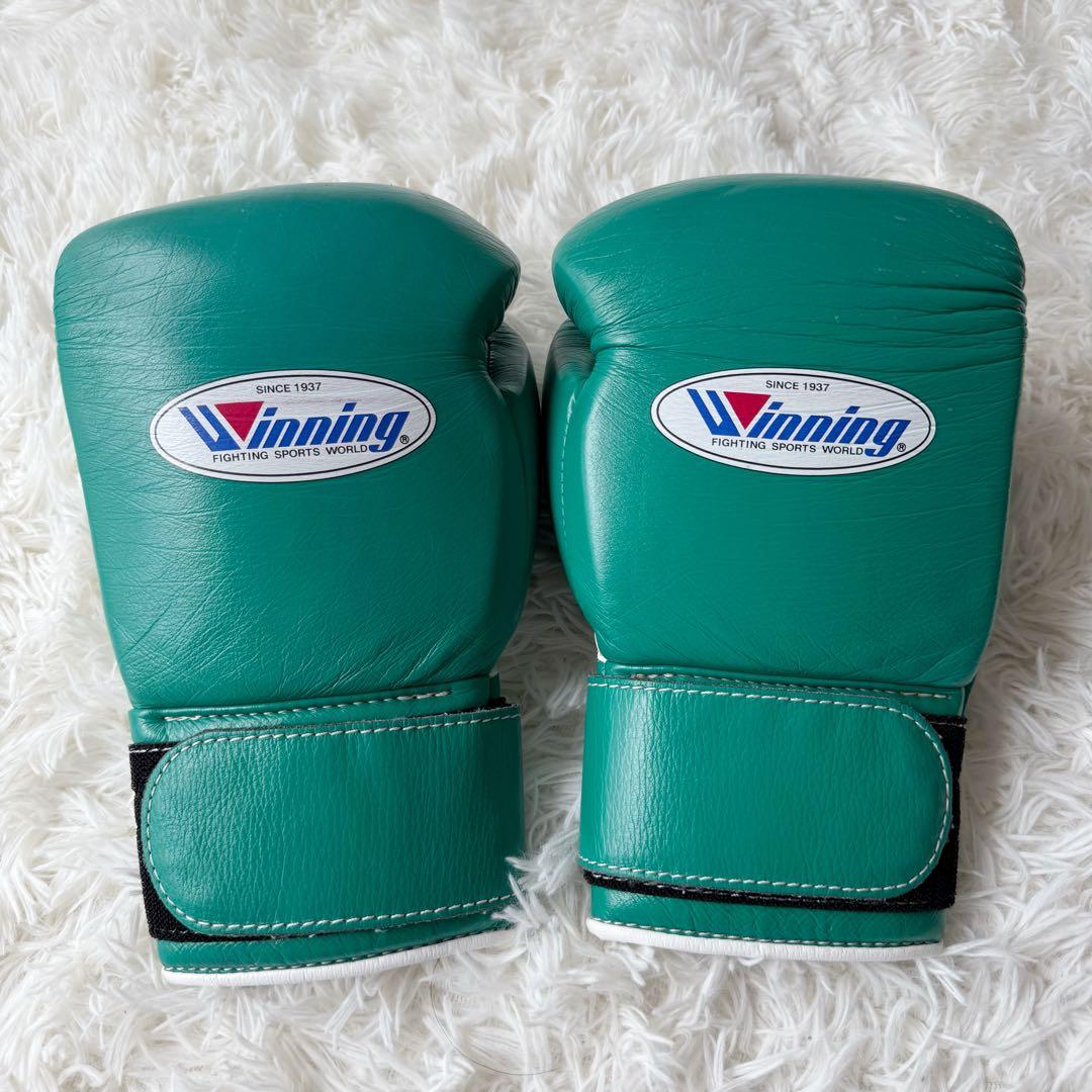 winning ウイニング ボクシンググローブ マジックテープ 緑 8オンス