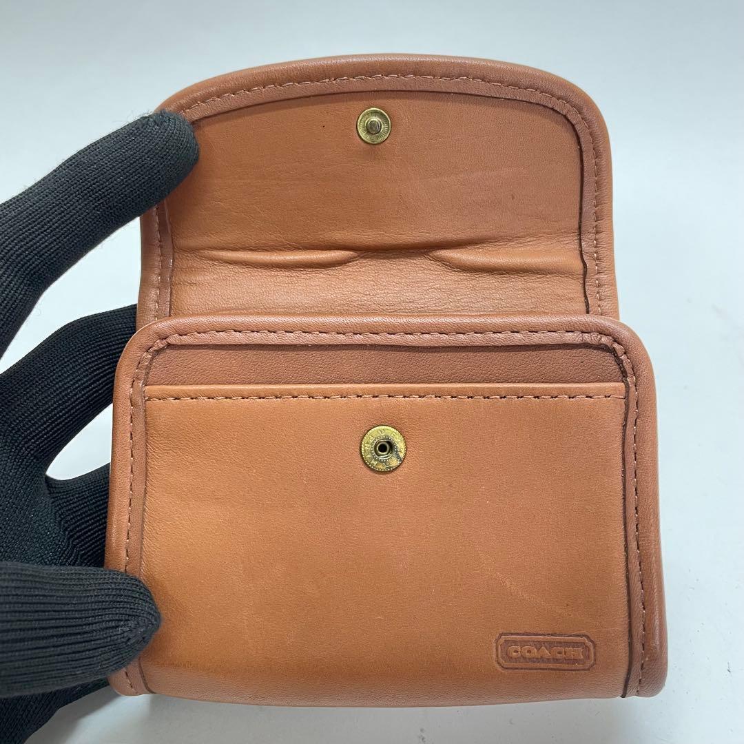 1140 COACH オールドコーチ ケース 小銭入れ フラップ ブラウン
