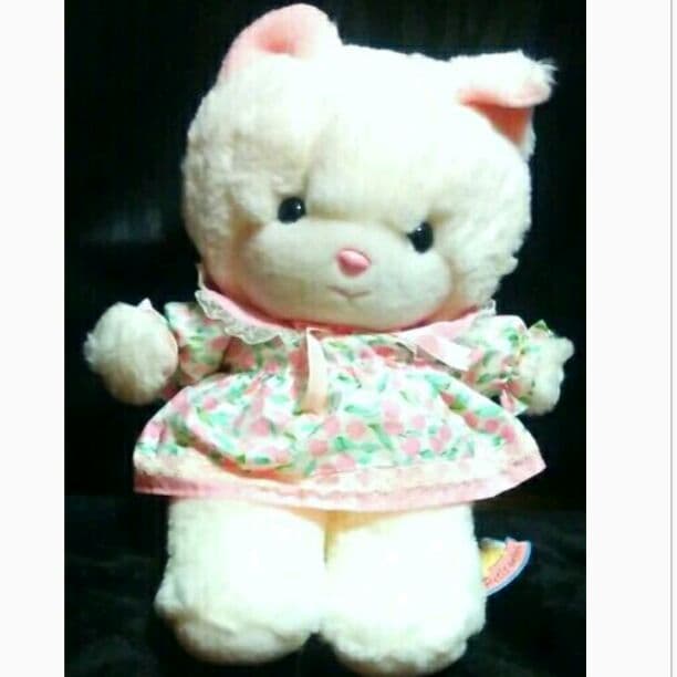 希少 新品 40cm 大 大きめ 吉徳 ねこ クリーミー ぬいぐるみ 昭和レトロ