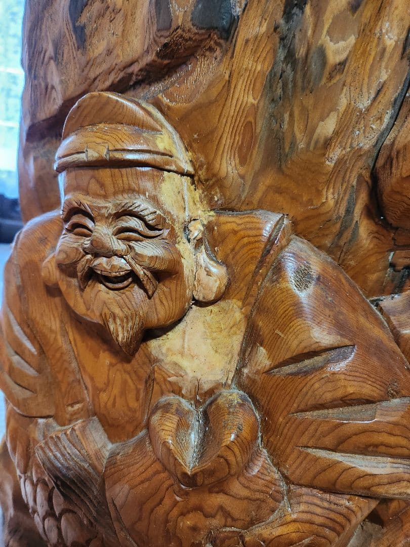 木彫り恵比寿、大黒天　置物