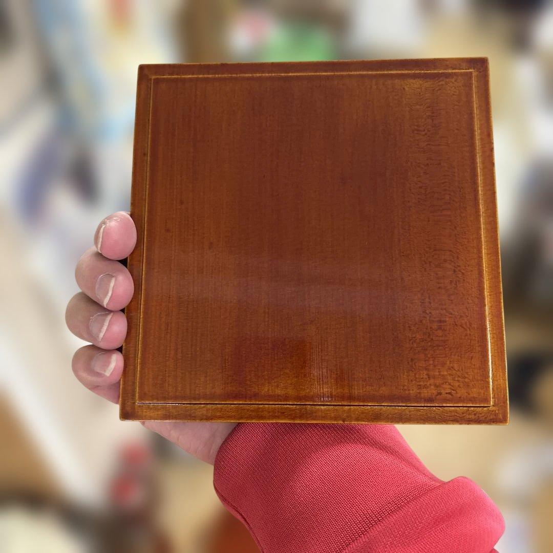 未使用　美品　伝統工芸 飛騨春慶塗 手提げ三段重 箱付き 天然木 漆器 お重