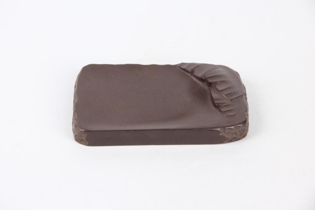 堀尾卓司 赤間硯 芭蕉研 栞付/玉弘堂/御硯司/銘有/書道具 ED11-24