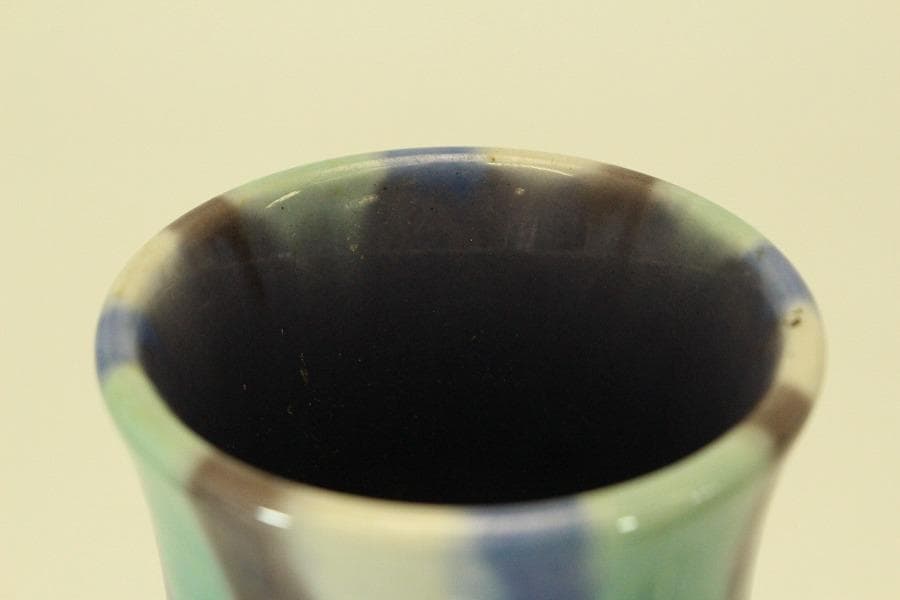 三代 徳田八十吉 正彦 人間国宝 花入 共箱 栞 未使用(ZE588)