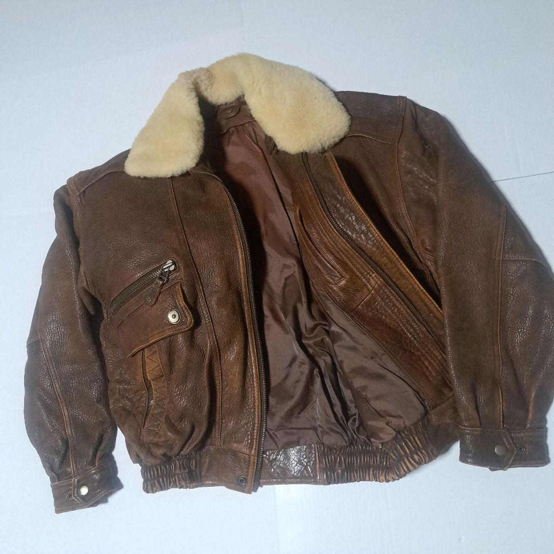 G-1フライト　レザージャケット　ラム革　ヴィンテージ　90s　サイズ40