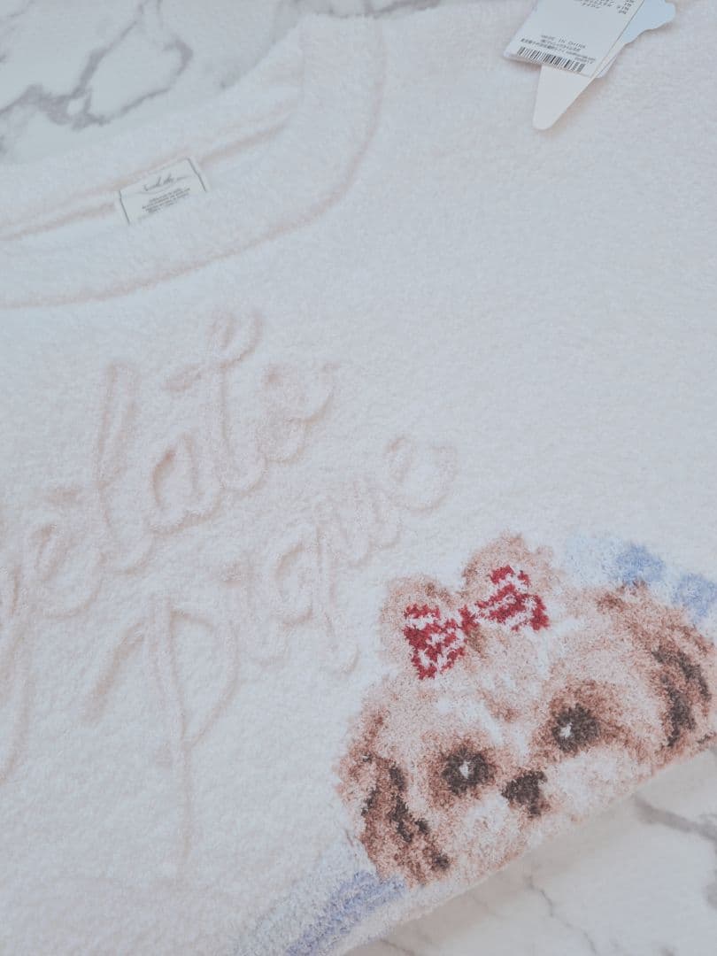 ジェラートピケ シーズー柄プルオーバー【OWHT】