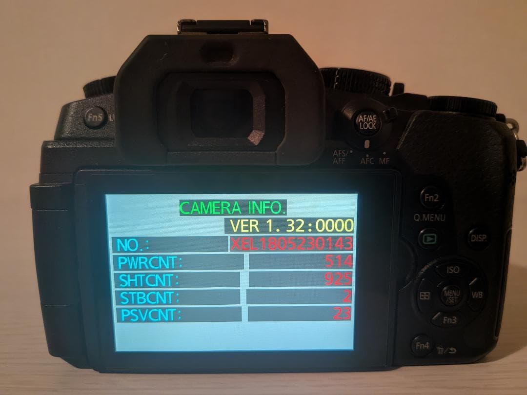 Panasonic LUMIX DMC-G8【シャッター回数925回】