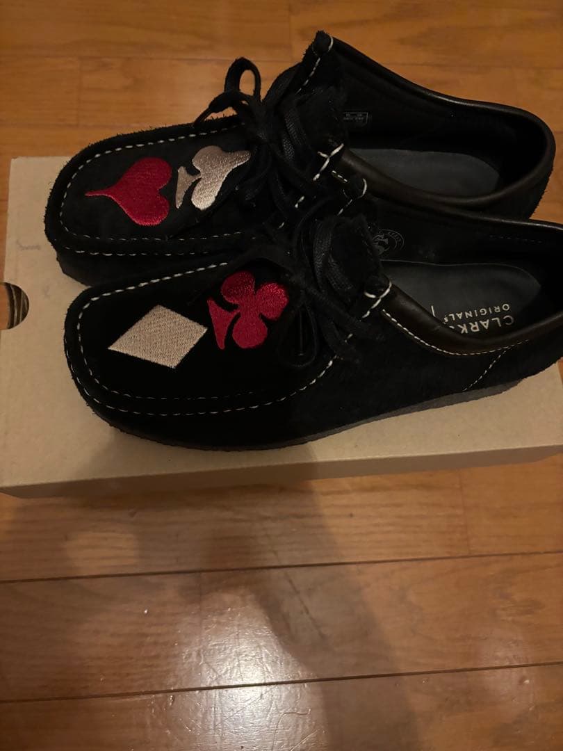 靴 24.5cm us7 uk6 STUSSY CLARKS WALLABEE