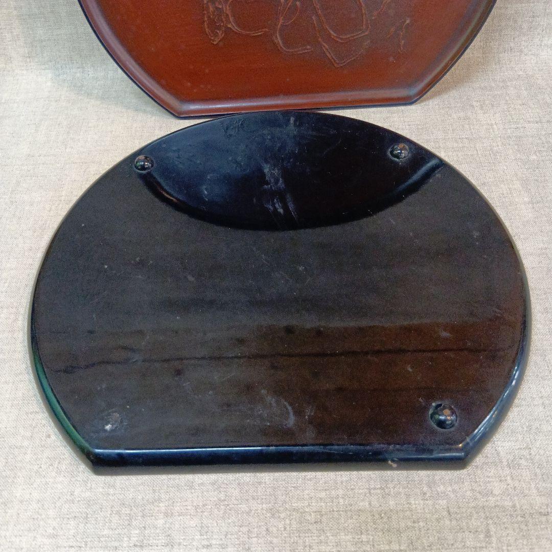 茶色漆器 楕円形 菓子器・喰籠　二つセット　アンティーク　激レア　即発送