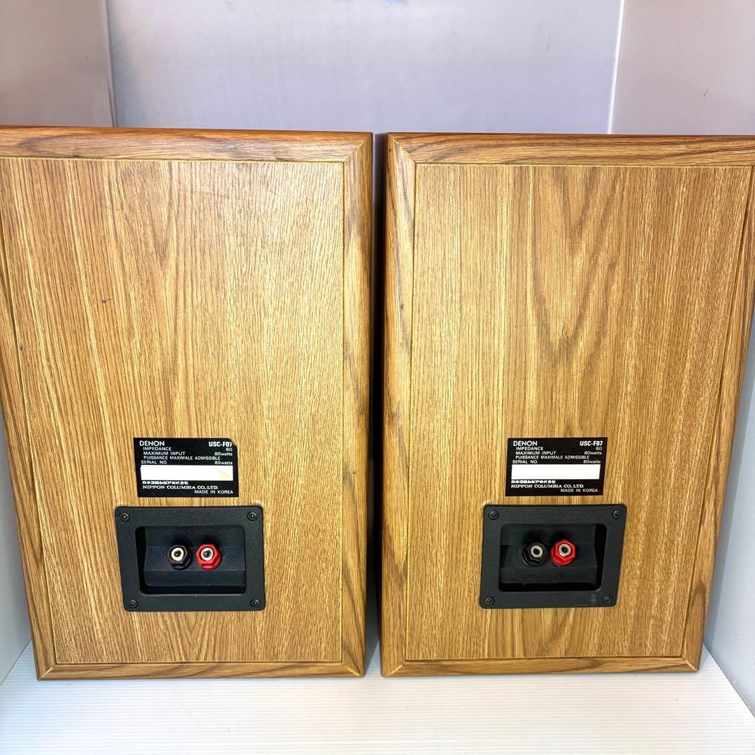 DENON スピーカー　２台セット　デノン　ウーファーオレンジ　動作確認済み