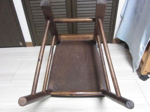 ☆レトロ ビンテージ☆チャーチチェア/教会椅子 木製 ポケット収納付　①