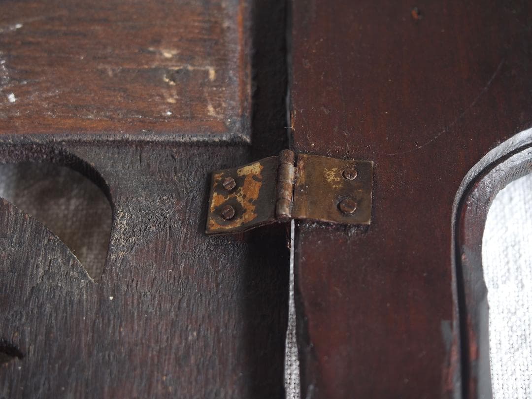 葡萄の葉 木彫刻 折り畳 コンソール 飾り棚 ウォールシェルフ 装飾/K353