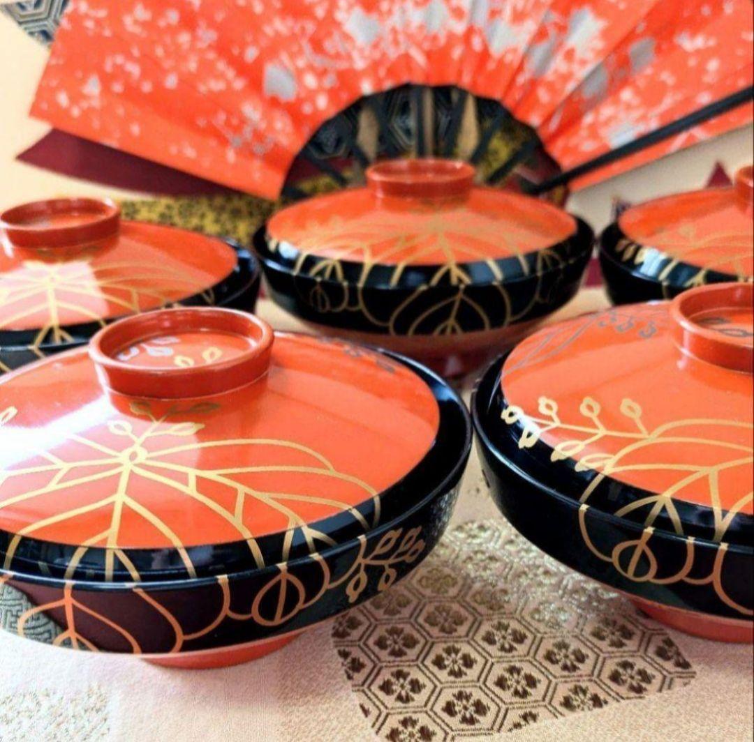 輪島塗❀高級❀本漆器❀天然木製❀蒔絵椀セット❀普段使いからお正月にも♡