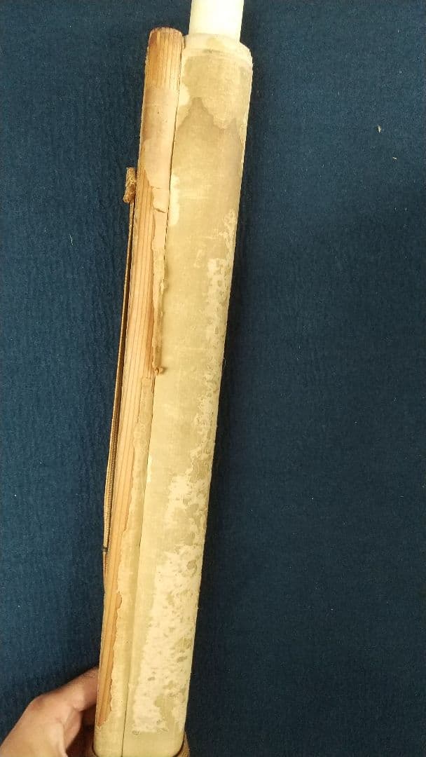 南画家 滝和亭 墨竹図 紙本掛軸 しみあり 傷みあり